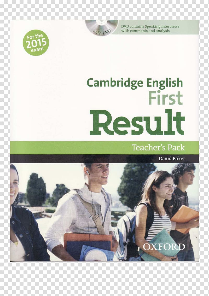 Cambridge English First Result FCE Result Workbook Resource Pack with Key Cambridge English: First Result Class Audio CD (2 Discs) B2 First C1 Advanced, student transparent background PNG clipart