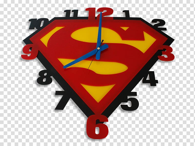 Superman Laser cutting Clock Engraving, Laser Cut transparent background PNG clipart