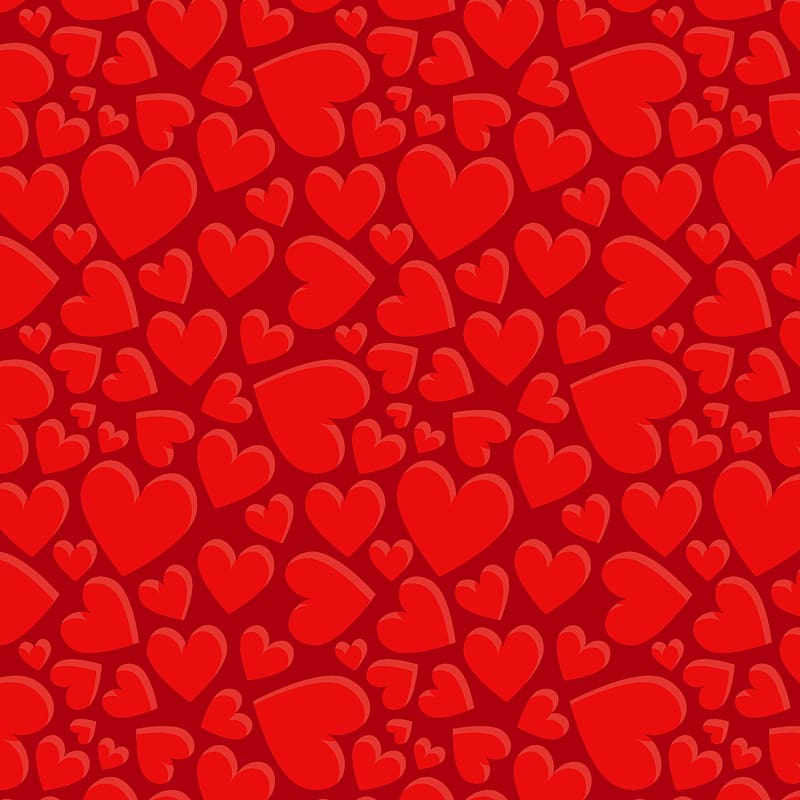 Red hearts illustration, Red love heart-shaped shading transparent ...