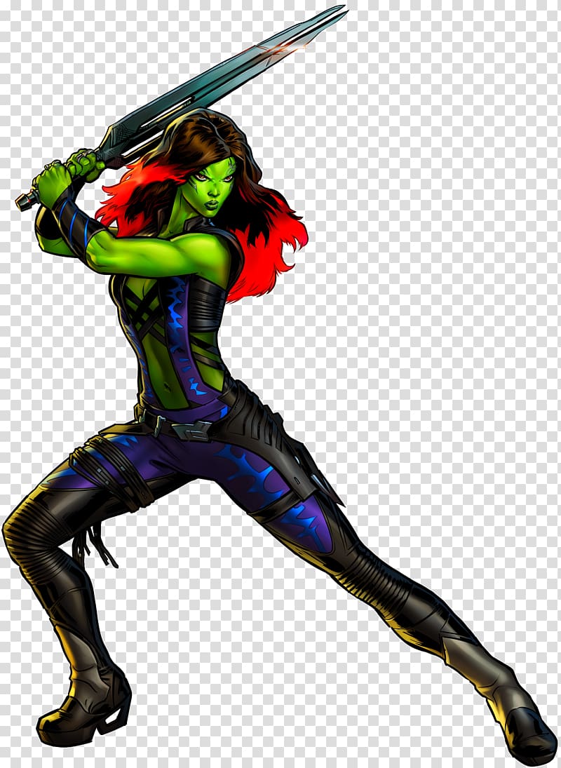 Gamora Groot Star-Lord Drax the Destroyer Marvel: Avengers Alliance, Marvel gamora transparent background PNG clipart