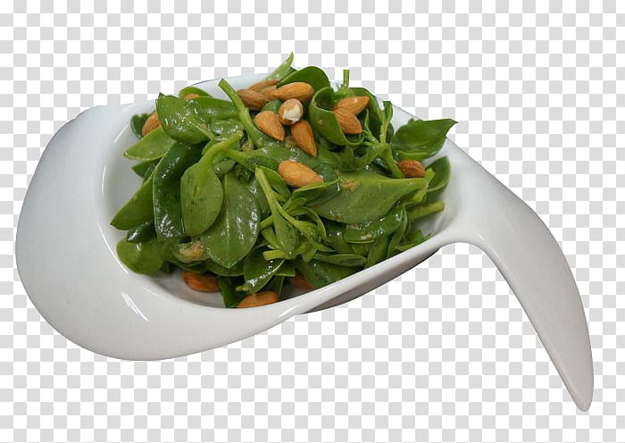 Spinach salad Almond Vegetarian cuisine Nut Food, Almond Tianqi transparent background PNG clipart