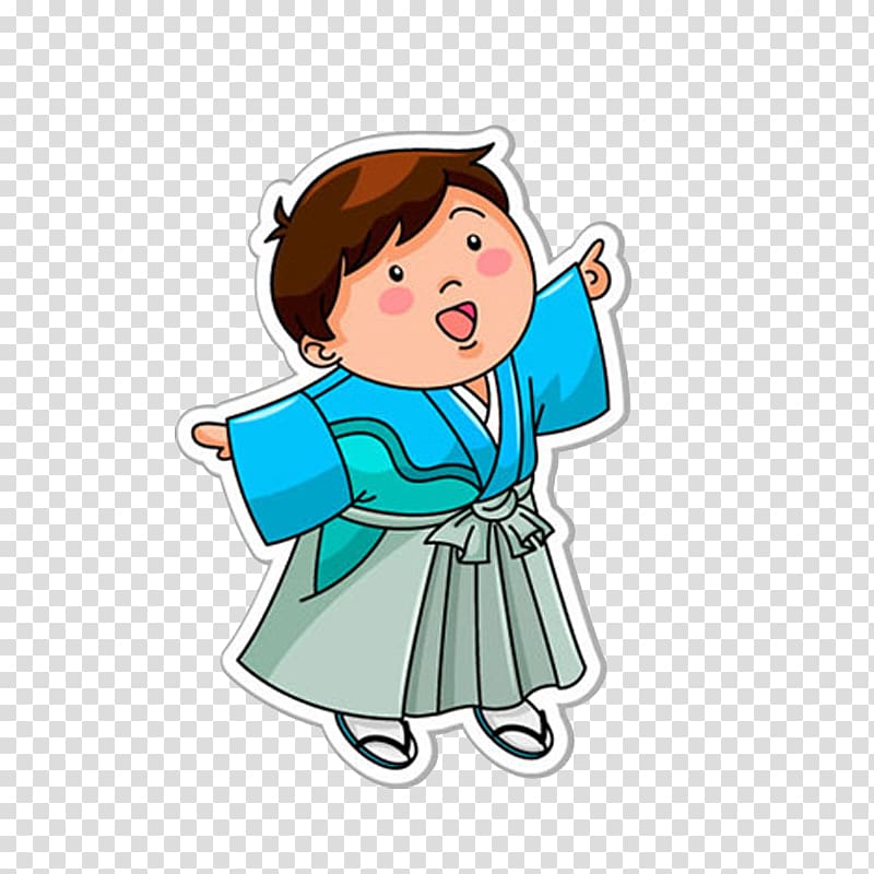 Japanese Cuisine Cartoon Child, Japanese boy transparent background PNG clipart