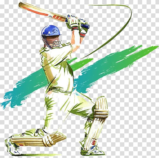 person swing cricket bat illustration, Under-19 Cricket World Cup Indian Premier League Sport, cricket transparent background PNG clipart