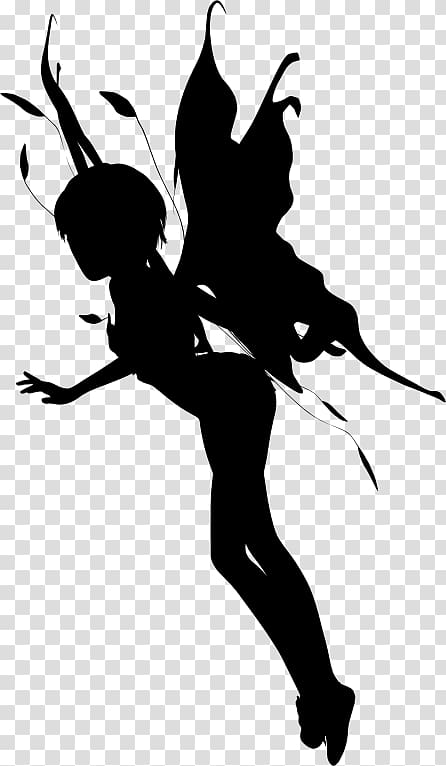 Silhouette Fairy , Silhouette transparent background PNG clipart