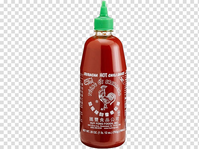 Asian cuisine Salsa Sriracha sauce Hot Sauce Huy Fong Foods, Sauce bottle transparent background PNG clipart