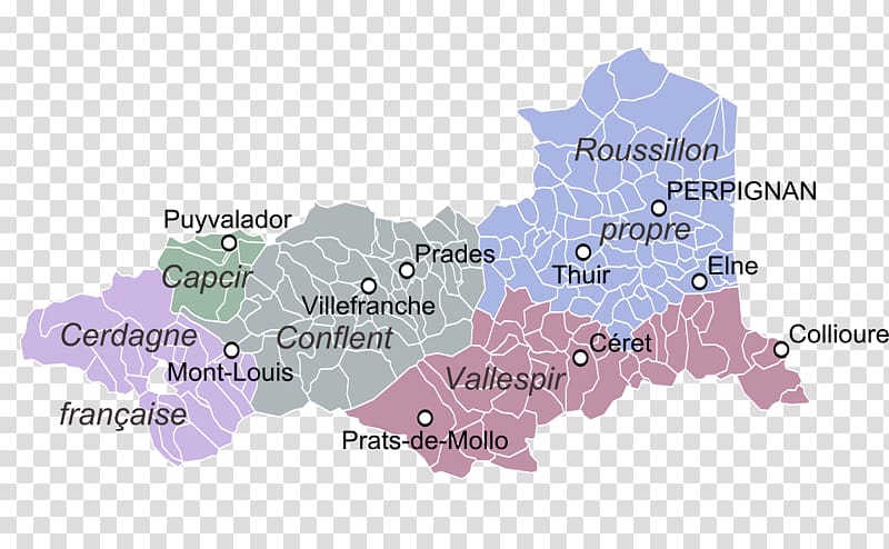 Roussillon County of Cerdanya Northern Catalonia Map, map transparent background PNG clipart