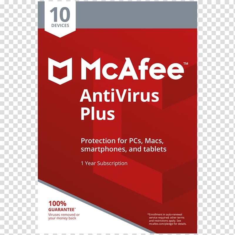 McAfee AntiVirus Plus Antivirus software McAfee VirusScan Computer Software, mcafee anti-virus transparent background PNG clipart