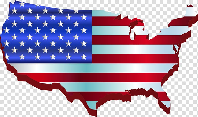 Flag of the United States Map , USA transparent background PNG clipart