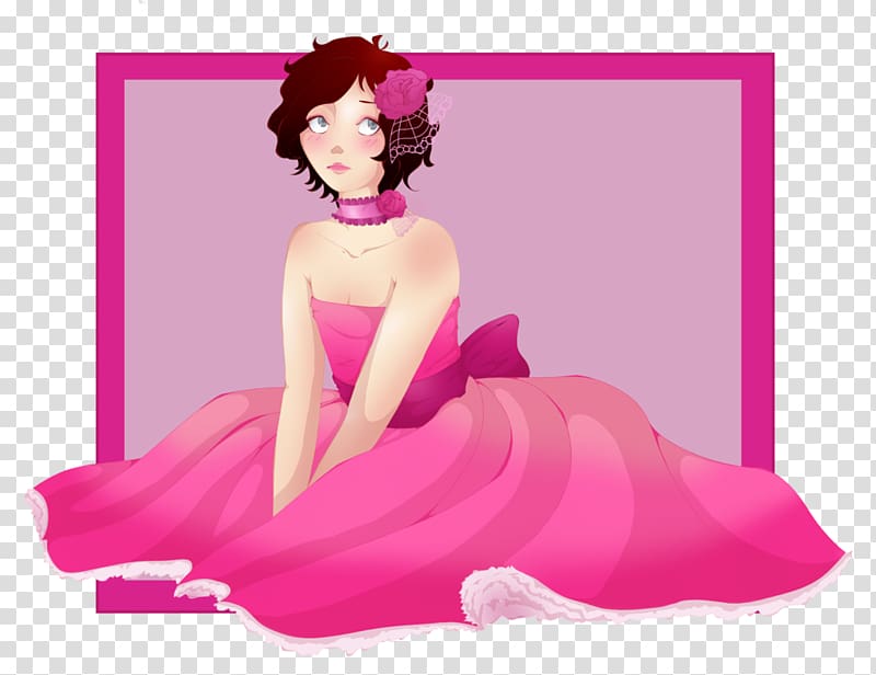 Pin-up girl Cartoon Gown Shoulder, Crossdresser transparent background PNG  clipart