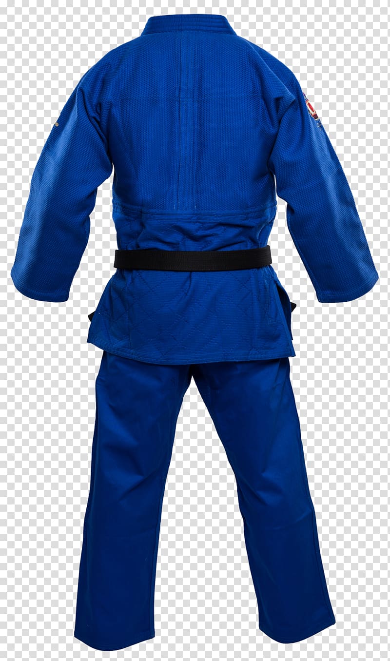 Blue Double cloth White Judogi, Usa Judo transparent background PNG clipart