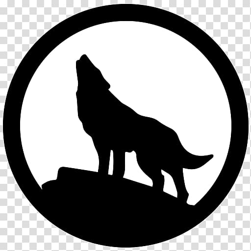 Gray wolf Stencil Drawing Moon , moon transparent background PNG clipart