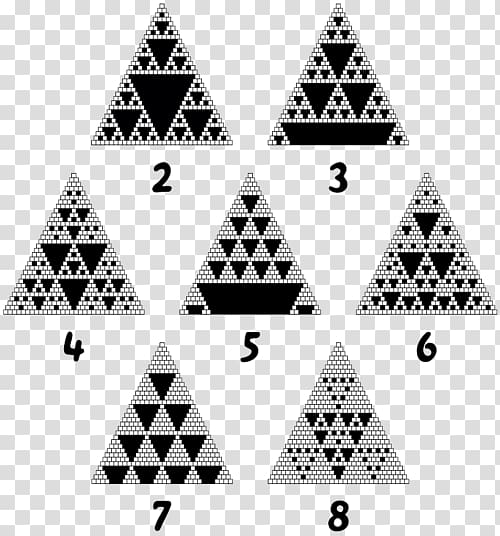 Pascal\'s triangle Sierpinski triangle Mathematics Multiple, triangle transparent background PNG clipart