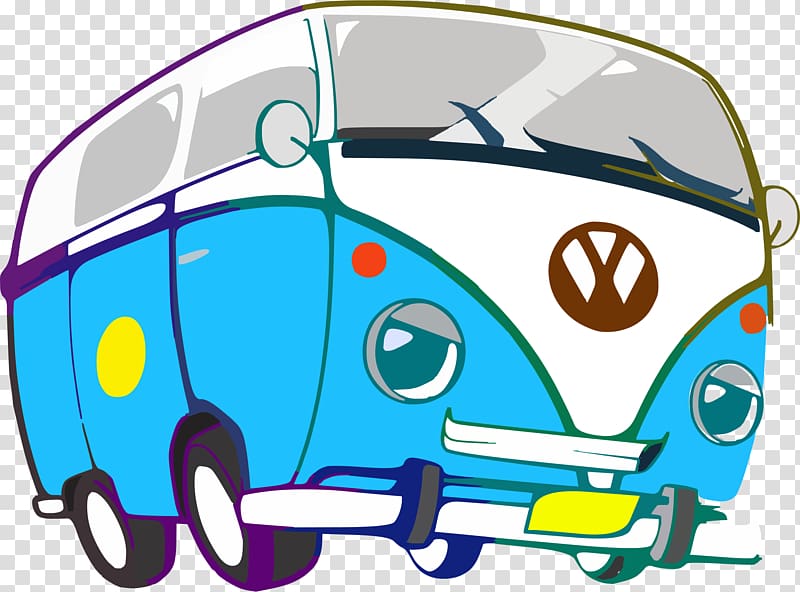 Volkswagen Type 2 Car Volkswagen Beetle Van, cartoon car transparent background PNG clipart