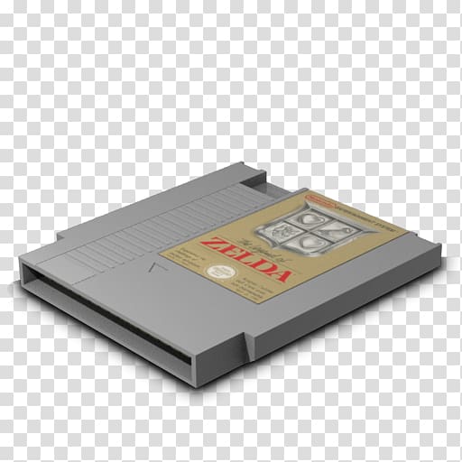 Nintendo The Legend of Zelda cartridge, data storage device electronics accessory, Cartouche Zelda transparent background PNG clipart