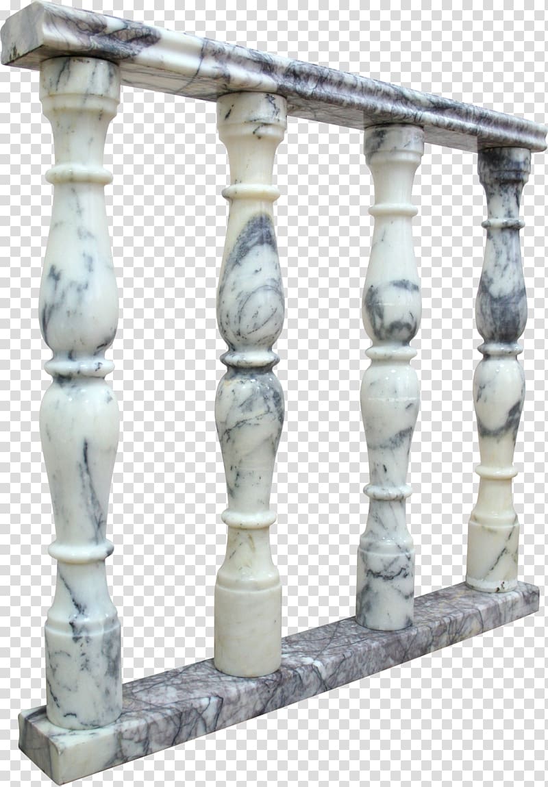 Baluster Deck railing Stone Marble, Fence transparent background PNG clipart