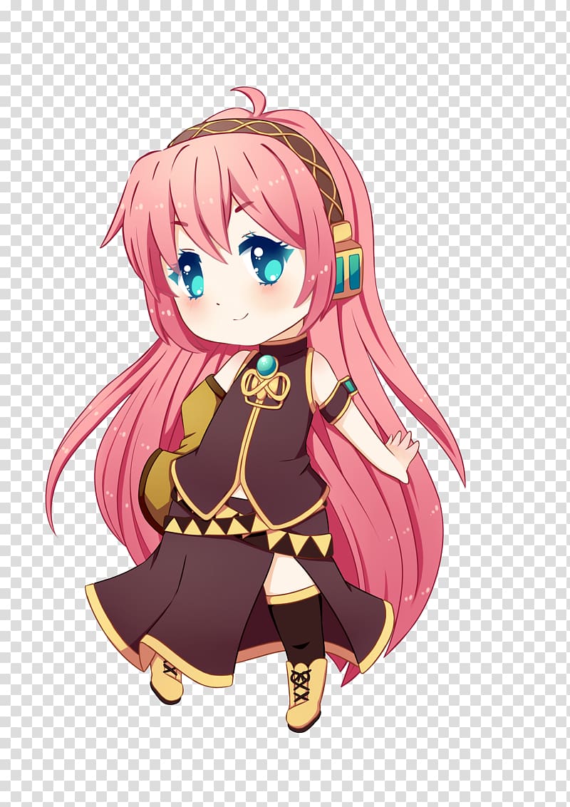 Megurine Luka Vocaloid Chibi Hatsune Miku Anime, Chibi transparent background PNG clipart