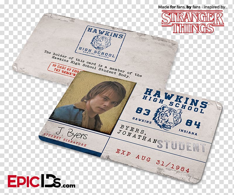 Steve Harrington Identity document Bob Newby Student Stranger Things, Season 2, student transparent background PNG clipart