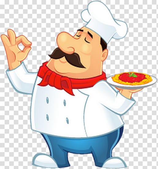 Italian cuisine Chef Cartoon Pasta, cooking transparent background PNG clipart
