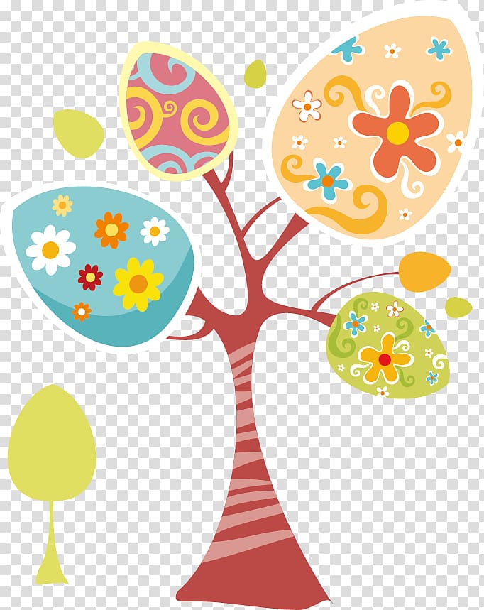 Holy Week Happiness Easter Lent Ash Wednesday, Cartoon tree material transparent background PNG clipart