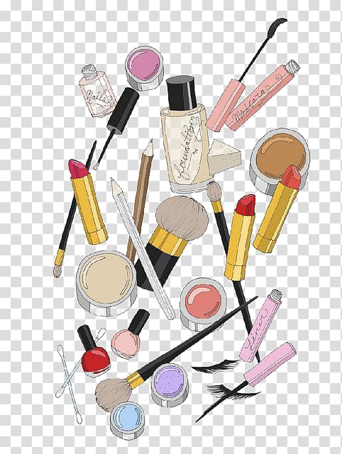 cosmetic lot , Chanel Cosmetics Fashion illustration Drawing Illustration, Makeup transparent background PNG clipart