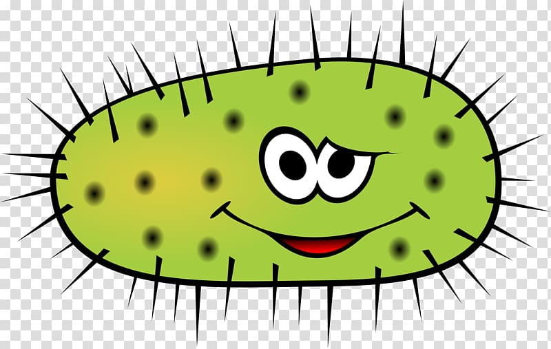 happy bacteria cartoon