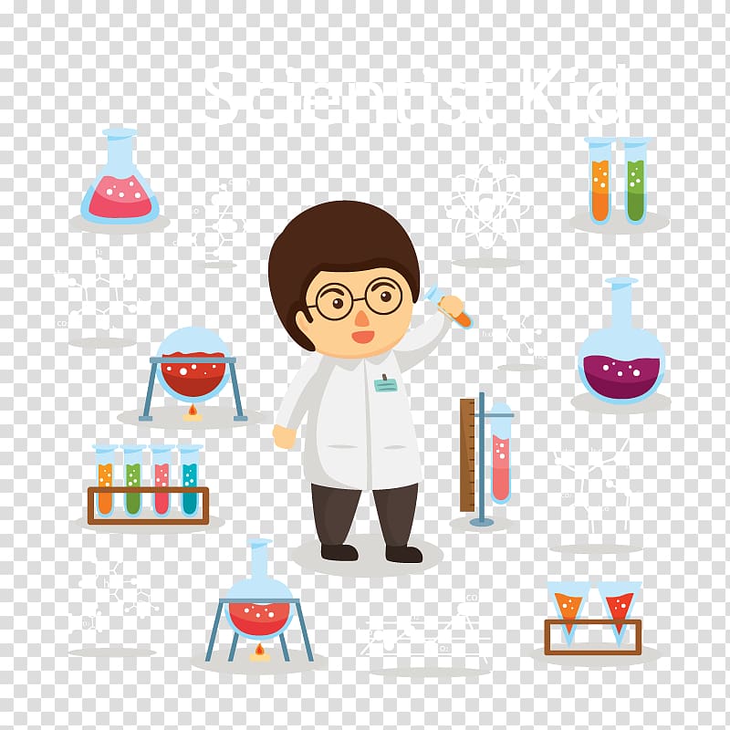Scientist Kid illustration, Experiment Chemistry Laboratory Euclidean , scientist transparent background PNG clipart