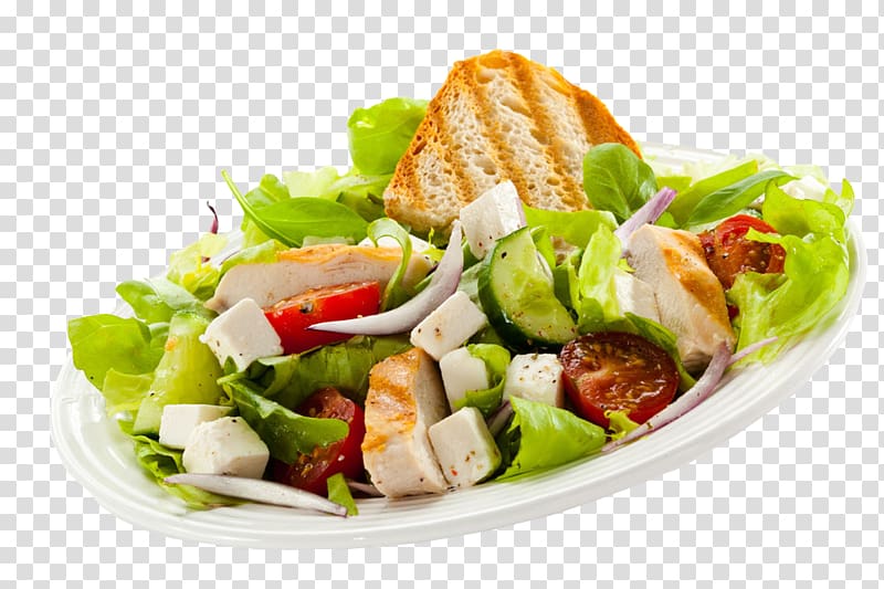 mix vegetable salad dish, Chicken salad Caesar salad Vinaigrette Healthy diet, vegetable salad transparent background PNG clipart
