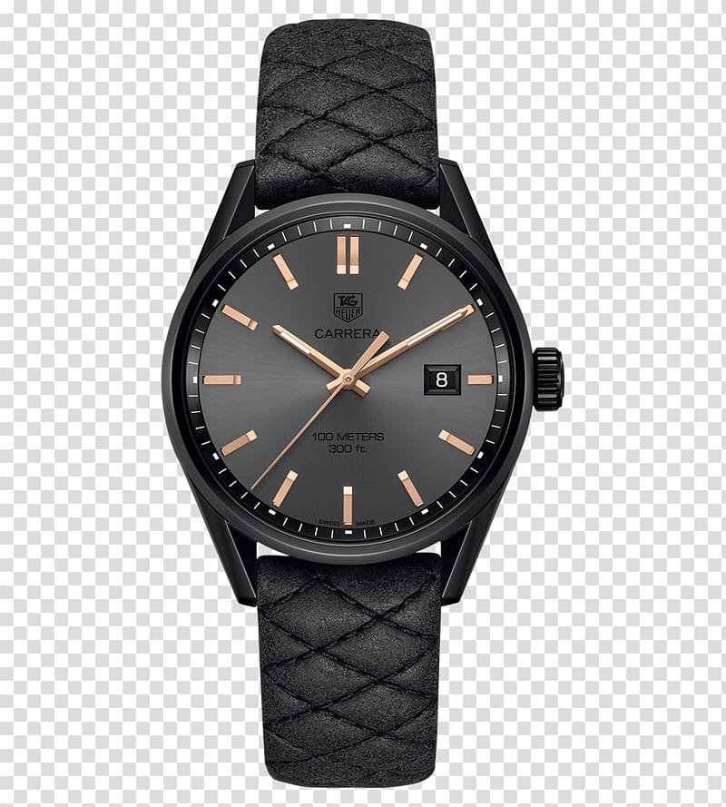 Watch TAG Heuer Swiss made Strap Quartz clock, Tag Heuer watches Black watches ladies watches transparent background PNG clipart