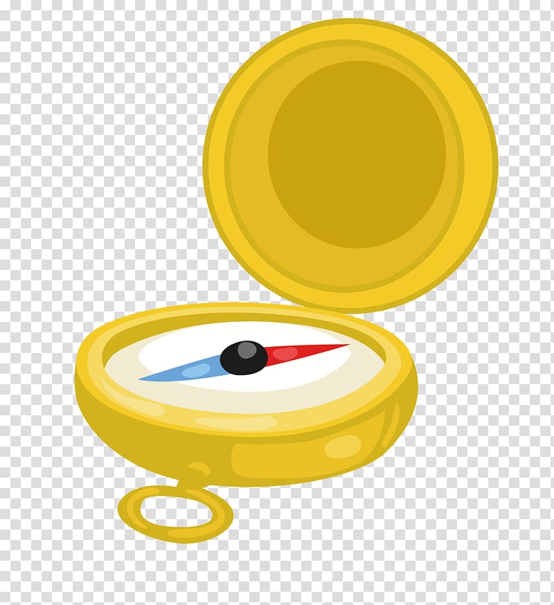 Compass Drawing Icon, Cartoon golden compass transparent background PNG clipart