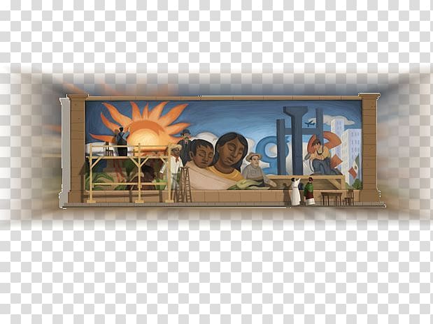 Painting Mural Modern art Google Doodle, Diego Rivera transparent background PNG clipart