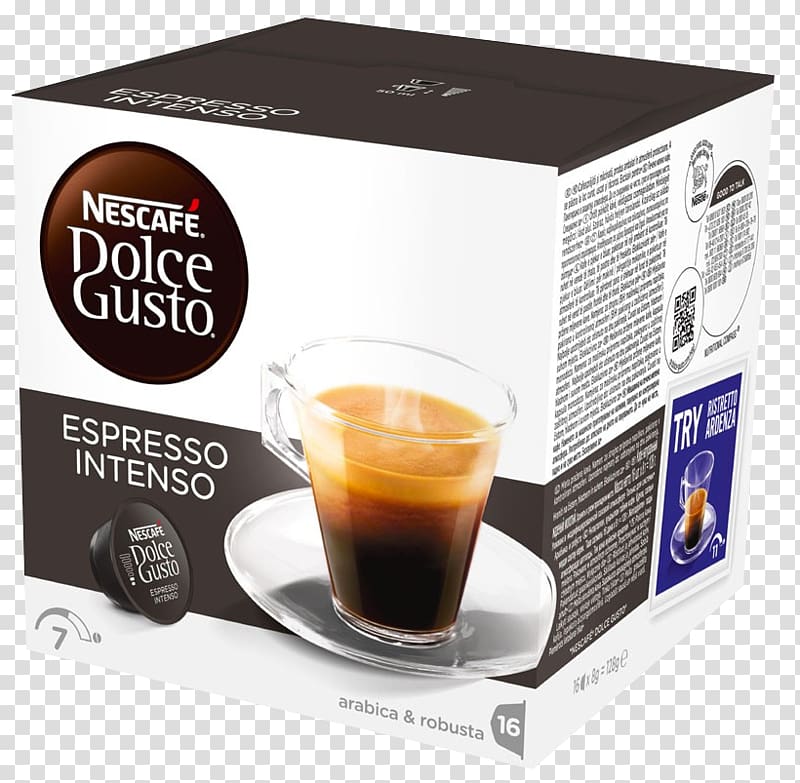Dolce Gusto Espresso Coffee Ristretto Café au lait, Coffee transparent background PNG clipart