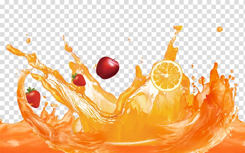 Orange juice Fruchtsaft, Creative juice transparent background PNG clipart