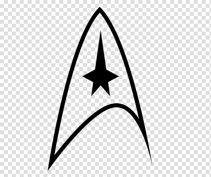 black Star Trek logo, Logo Star Trek Starfleet Symbol, decal transparent background PNG clipart