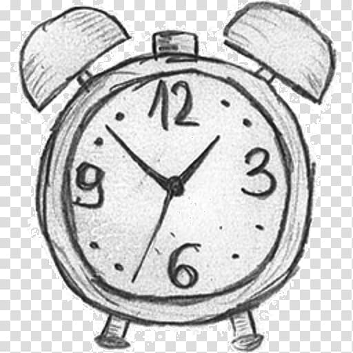 Alarm Clocks Drawing Flip clock Sketch, clock transparent background PNG clipart