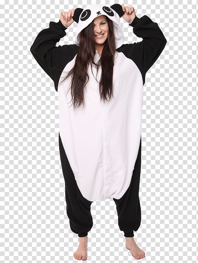 Giant panda Costume Onesie Clothing Kigurumi, cosplay transparent background PNG clipart