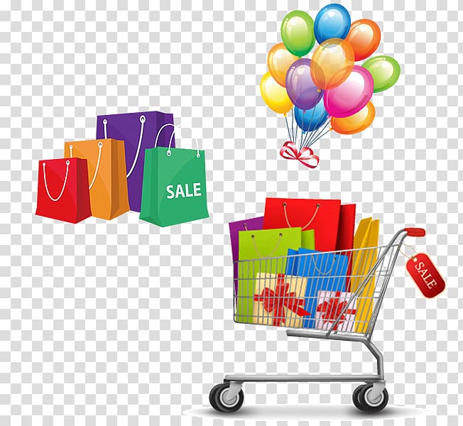 Shopping cart Shopping bag, Shopping Cart shopping bag balloon transparent background PNG clipart