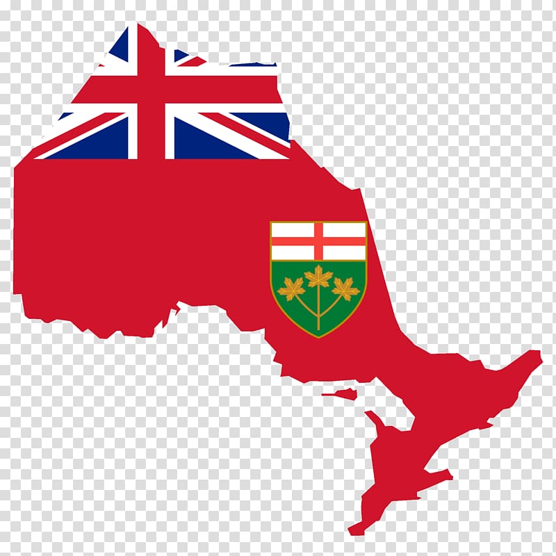 Flag of Ontario Map , Bet transparent background PNG clipart