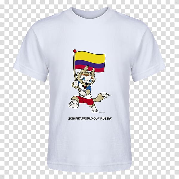 Printed T-shirt 2018 World Cup Zabivaka, T-shirt transparent background PNG clipart