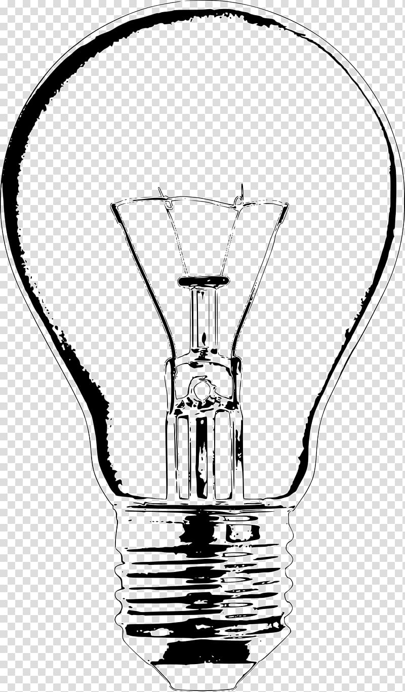 Incandescent light bulb Drawing , sketch transparent background PNG clipart