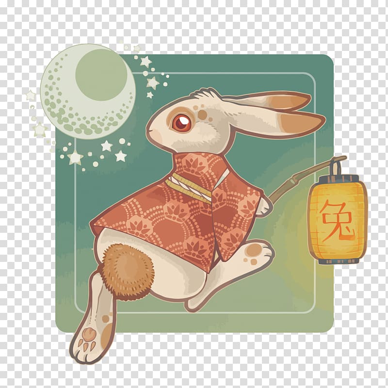 Cartoon Drawing Illustration, rabbit transparent background PNG clipart