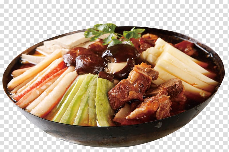 Twice cooked pork Japanese Cuisine Korean cuisine Vegetarian cuisine pot, Iron squid transparent background PNG clipart