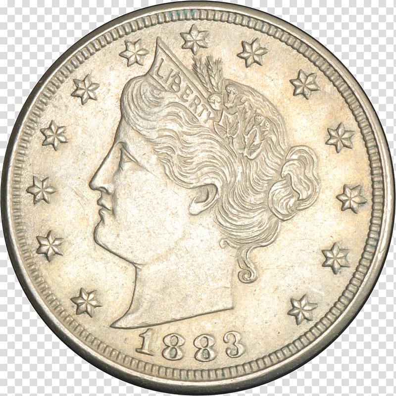 Coin Currency 1913 Liberty Head nickel Silver Gold, Coin transparent background PNG clipart
