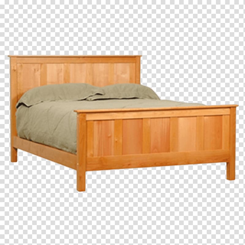 Bed frame Platform bed Headboard Mission style furniture, Wood Bed transparent background PNG clipart
