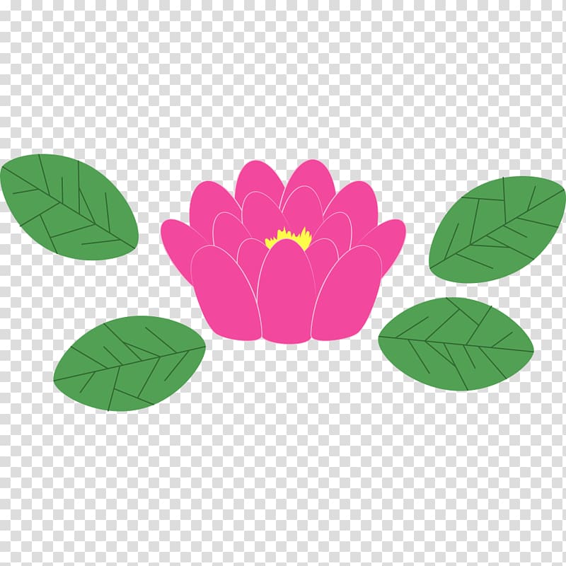 Japan Poster Element, Four green leaves and lotus transparent background PNG clipart