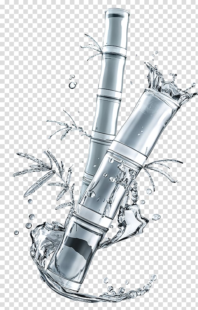 Tap Water Creativity Drop, Creative bamboo spray transparent background PNG clipart