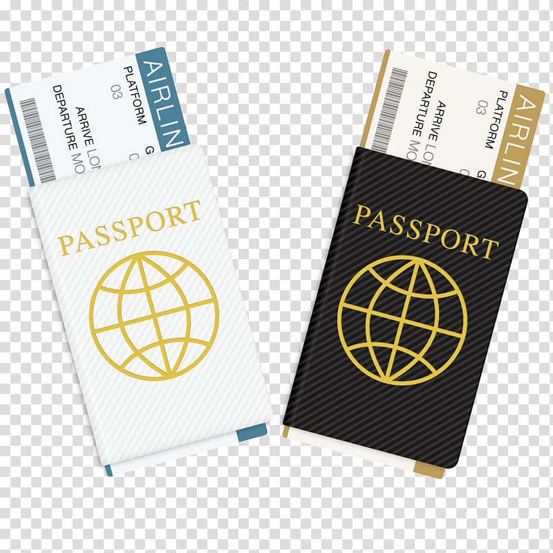 two Passports , Passport stamp Travel visa, passport travel book transparent background PNG clipart