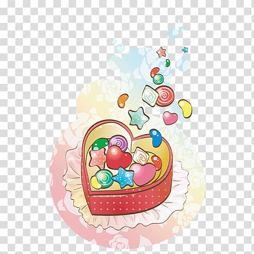 Lollipop Candy apple Cartoon, Candy in the box transparent background PNG clipart