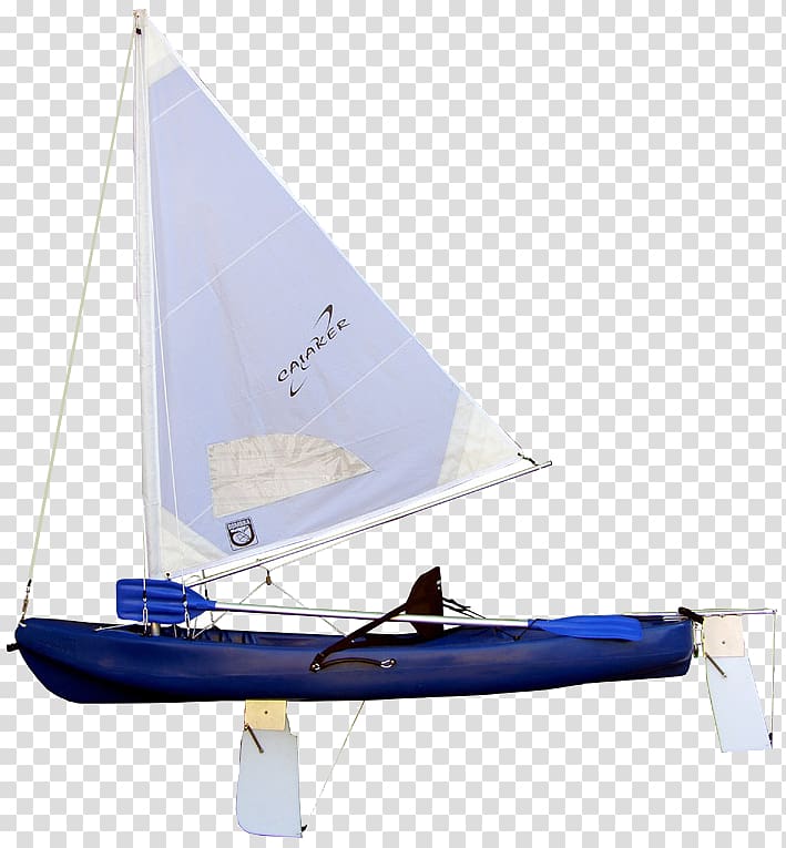Dinghy sailing Kayak, BLUE OCEAN transparent background PNG clipart
