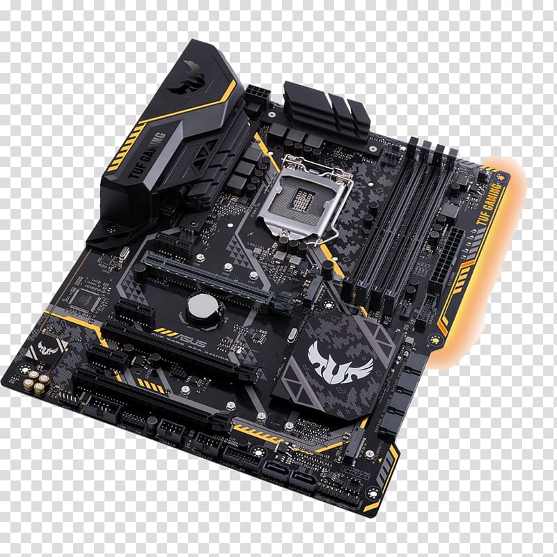 Intel Asus TUF Z370-Plus Gaming Motherboard LGA 1151 ATX, intel transparent background PNG clipart