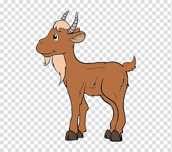 Goat Drawing Cartoon, goat transparent background PNG clipart